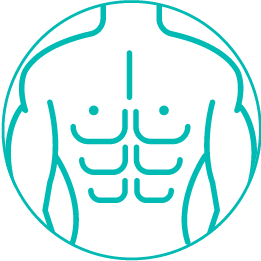 Ícone de corpo de homem em cinzento