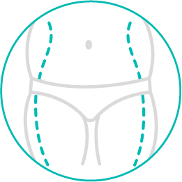 Ícone de corpo de mulher em cinzento